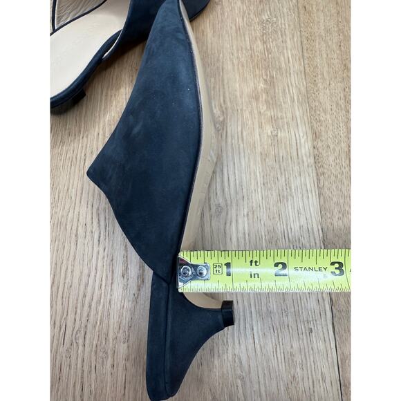 NEW Jenni Kayne Black Oiled Leather Kitten Heel Mule Pointed Toe Size 36 (US 6) - Picture 13 of 13